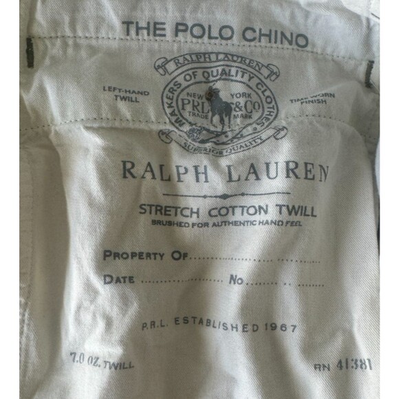 Polo Ralph Lauren Pants Men 34x32 Green Straight Fit Stretch Cotton Twill Chino - Picture 6 of 14